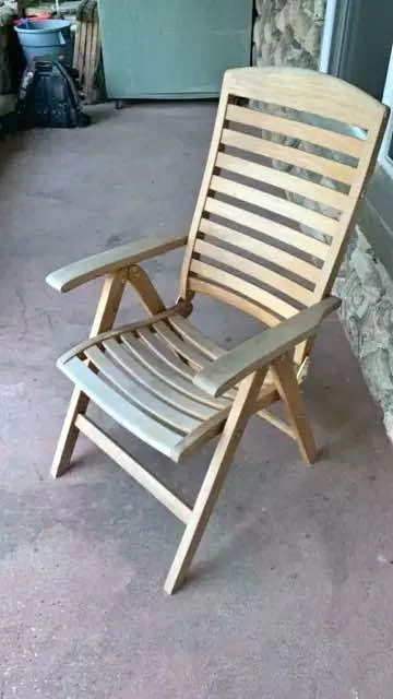 Folding Teak Patio Dining Chair