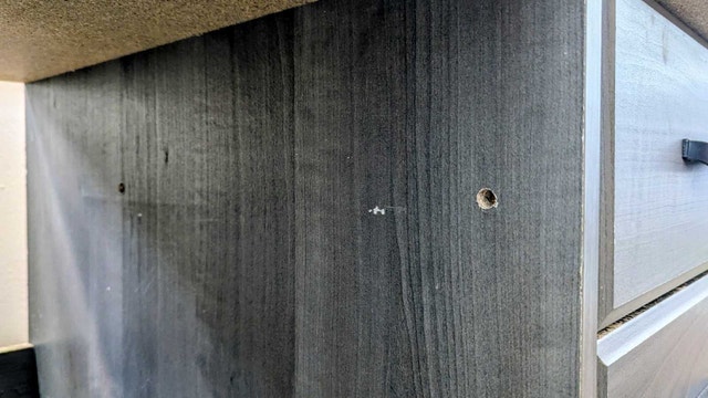 Computer Desk with Hutch – Grey Woodgrain - photo 2