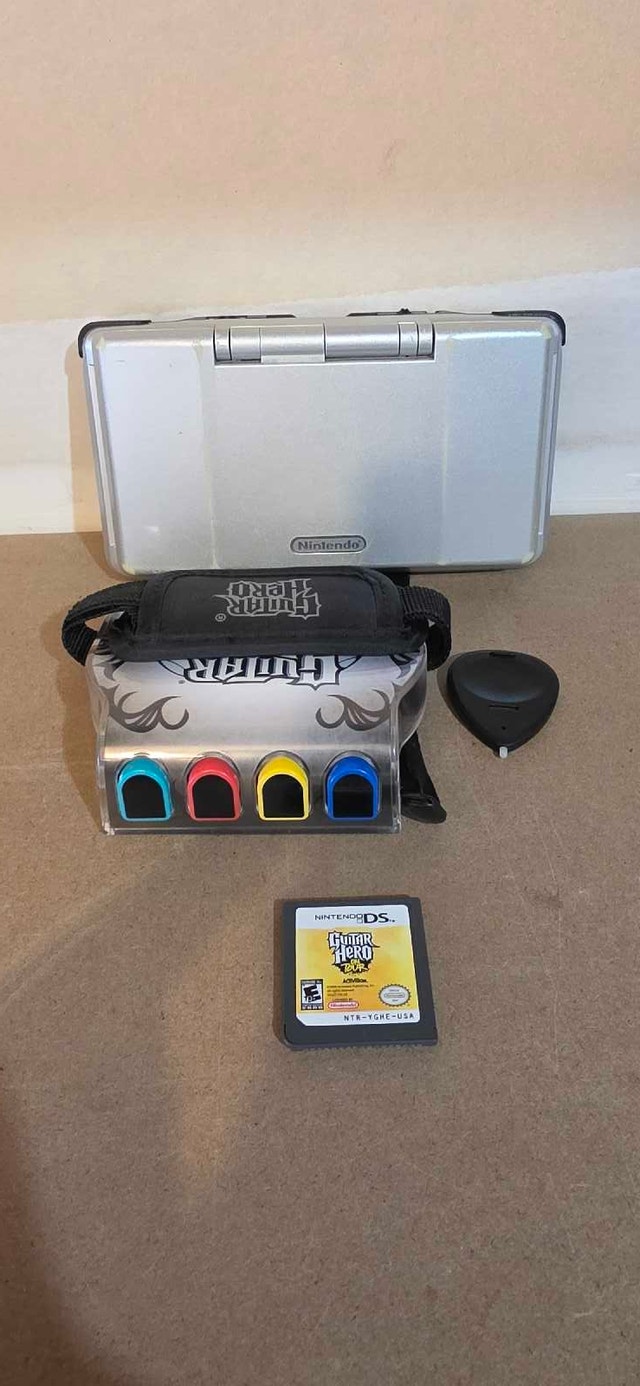 Nintendo DS + Guitar Hero Grip Controller/Game - photo 3