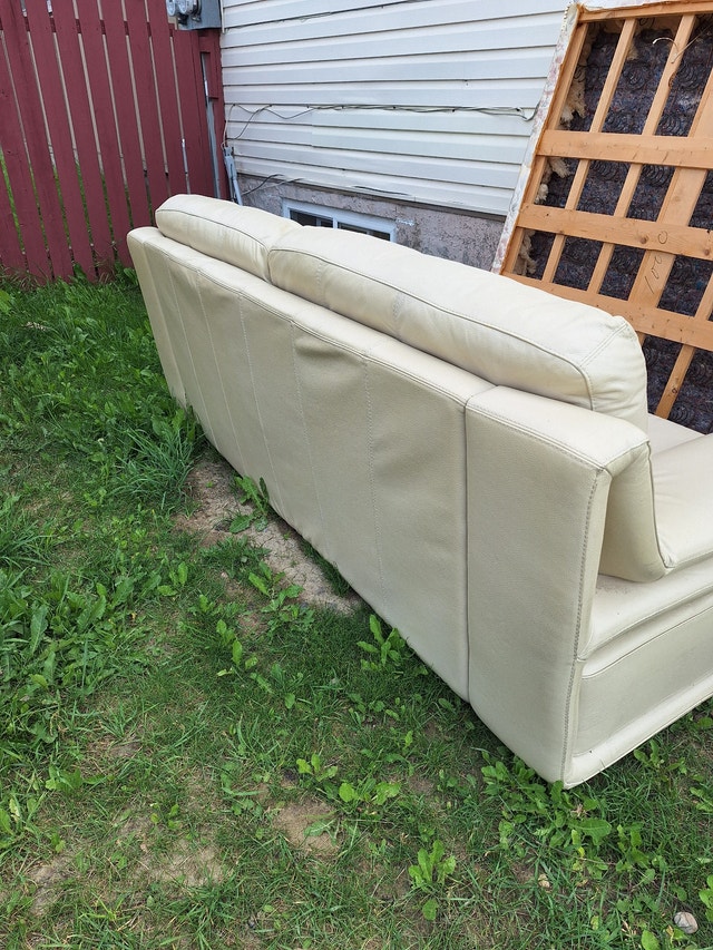 White leather sofa - photo 3
