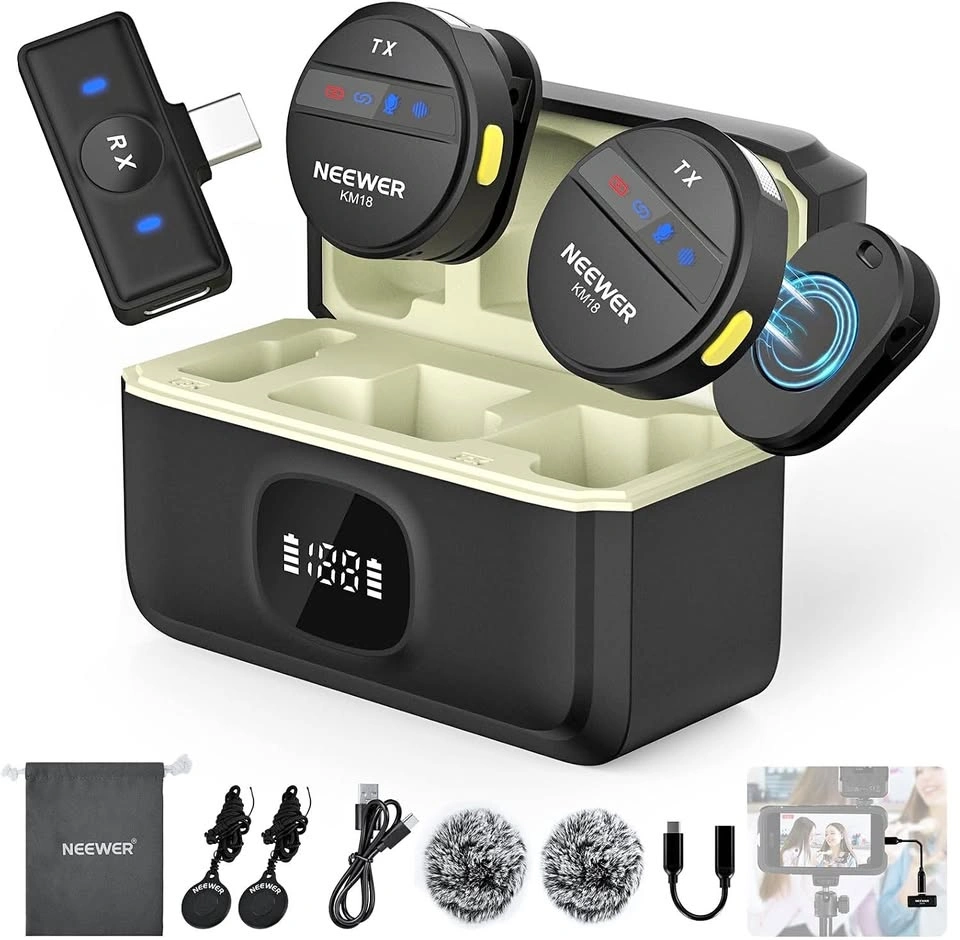 NEEWER Wireless Lavalier Microphone System KM18