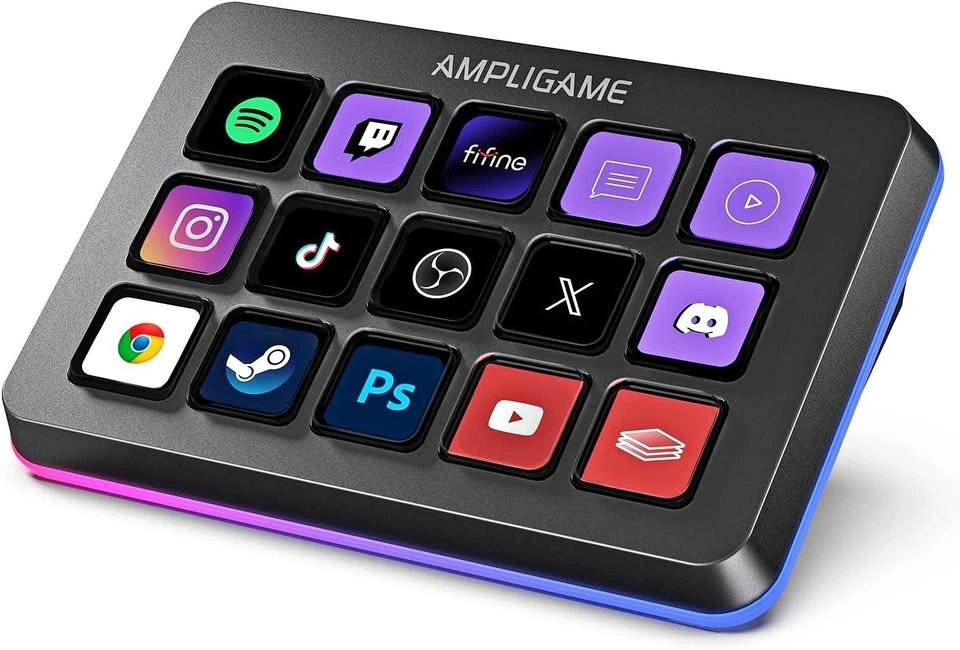 Fifine AmpliGame Stream Controller with 15 Macro Keys