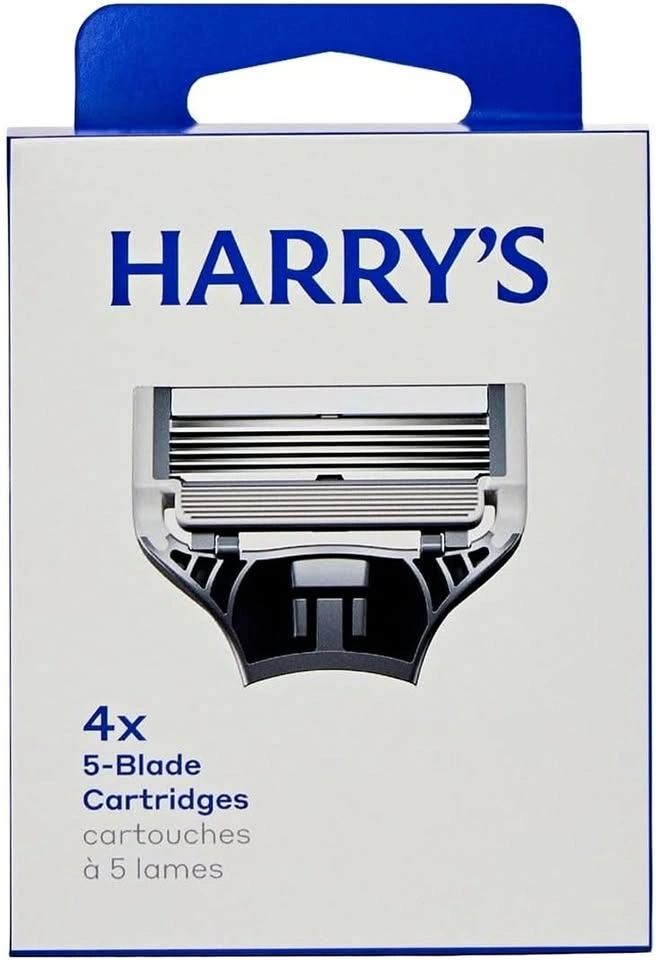 Harry's Original Men's Razor Head Refill Pack, 4 Count