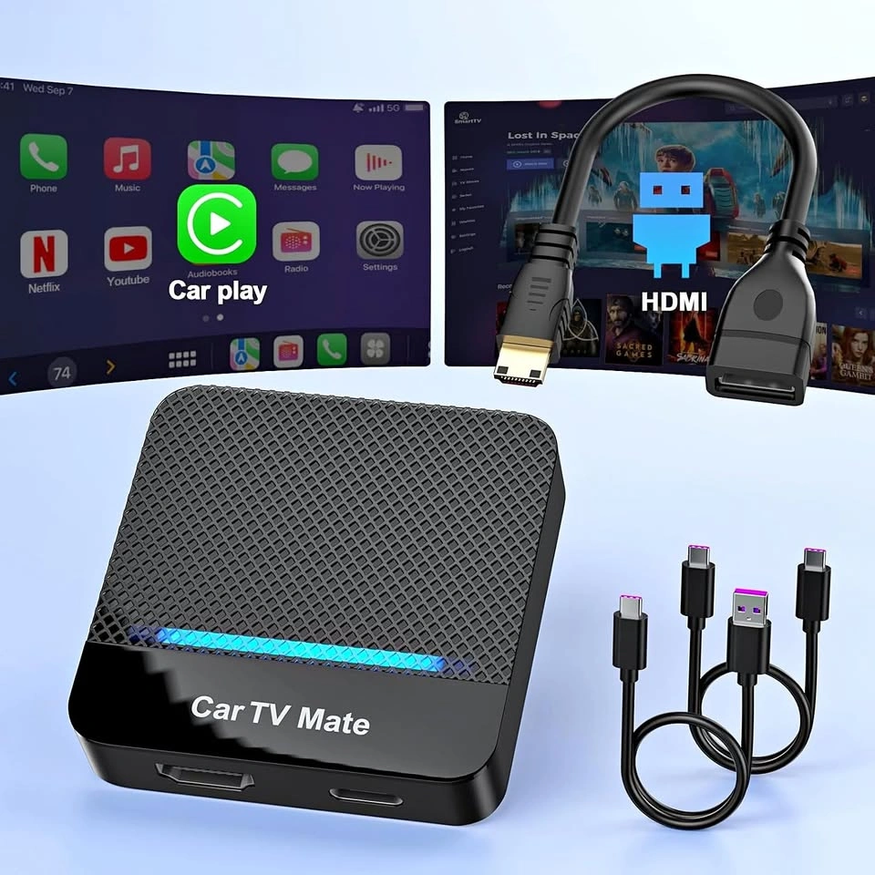 2-in-1 Car TV Mate Pro Wireless CarPlay & HDMI Adapter