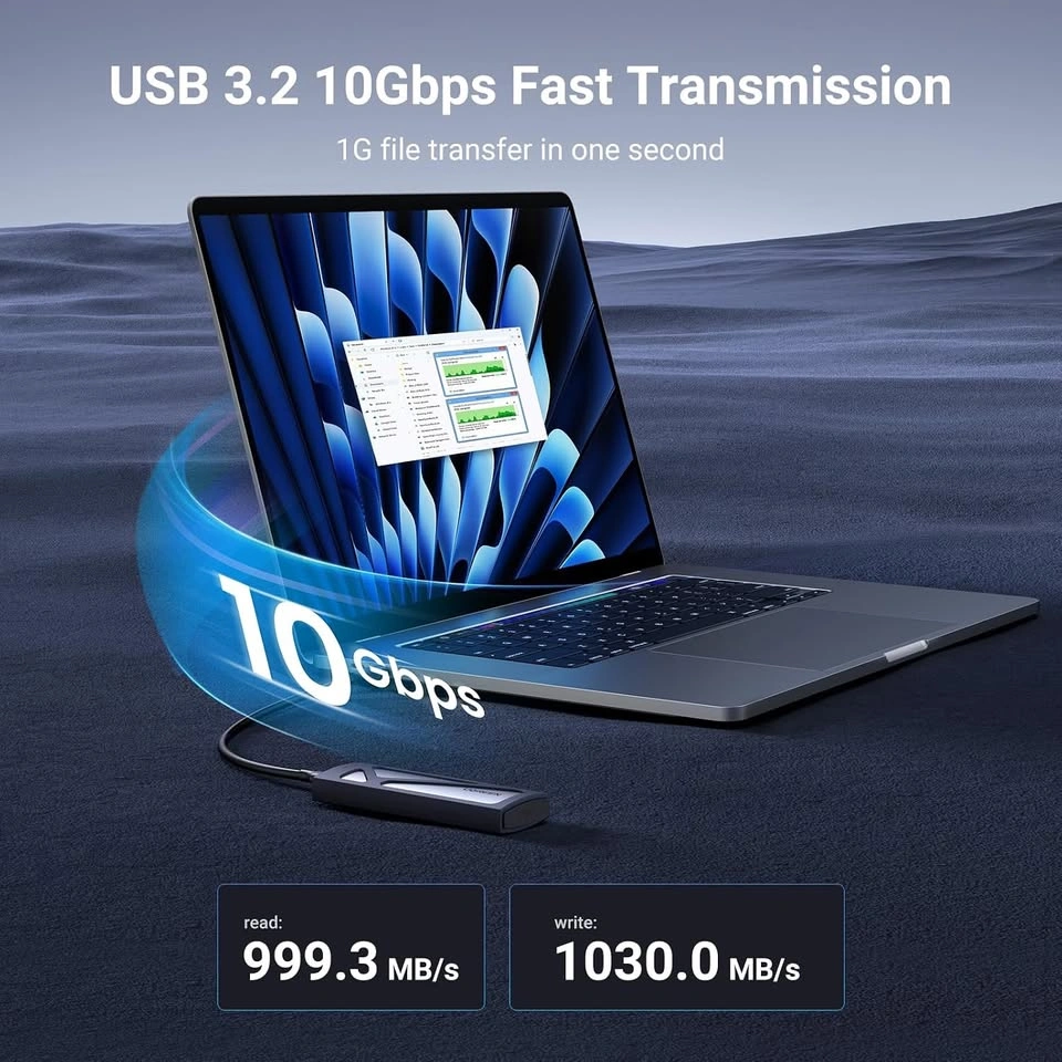 UGREEN M.2 NVMe SSD Enclosure 10Gbps USB 3.2 Gen2 - photo 3