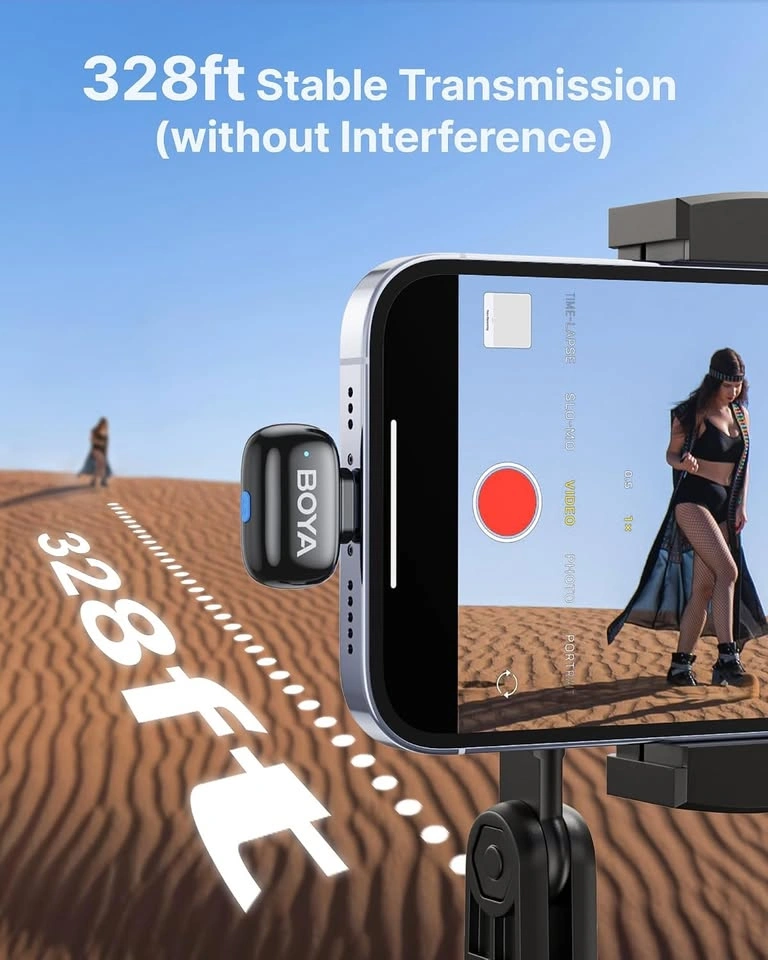 BOYA Mini Wireless Lavalier Microphone for iPhone/Android - photo 4