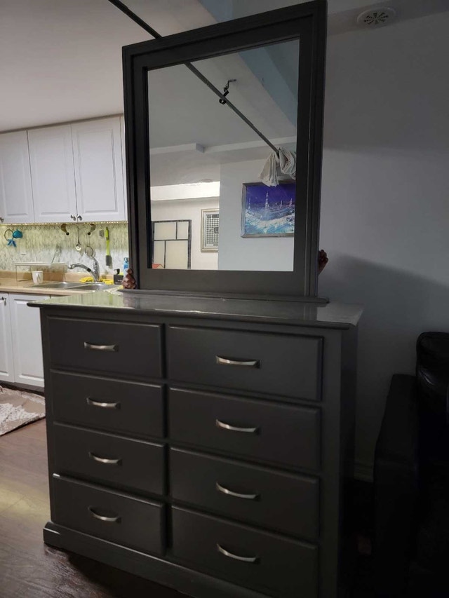 dressing table with mirror