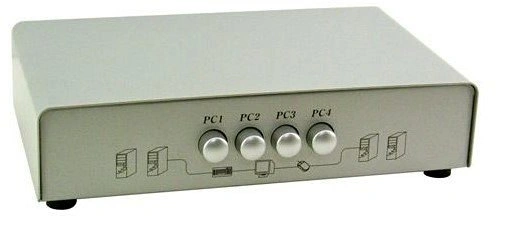 4-Port Manual PS/2 KVM Switch Box