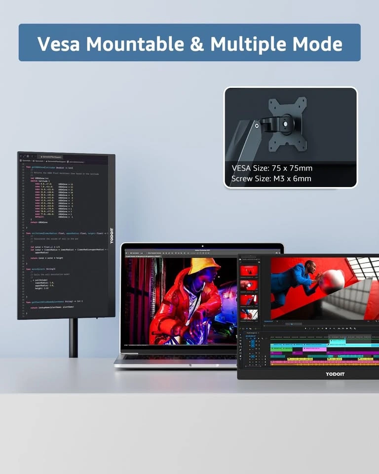 Portable Monitor for Laptop USB Type C and Built-in Speakers - photo 3