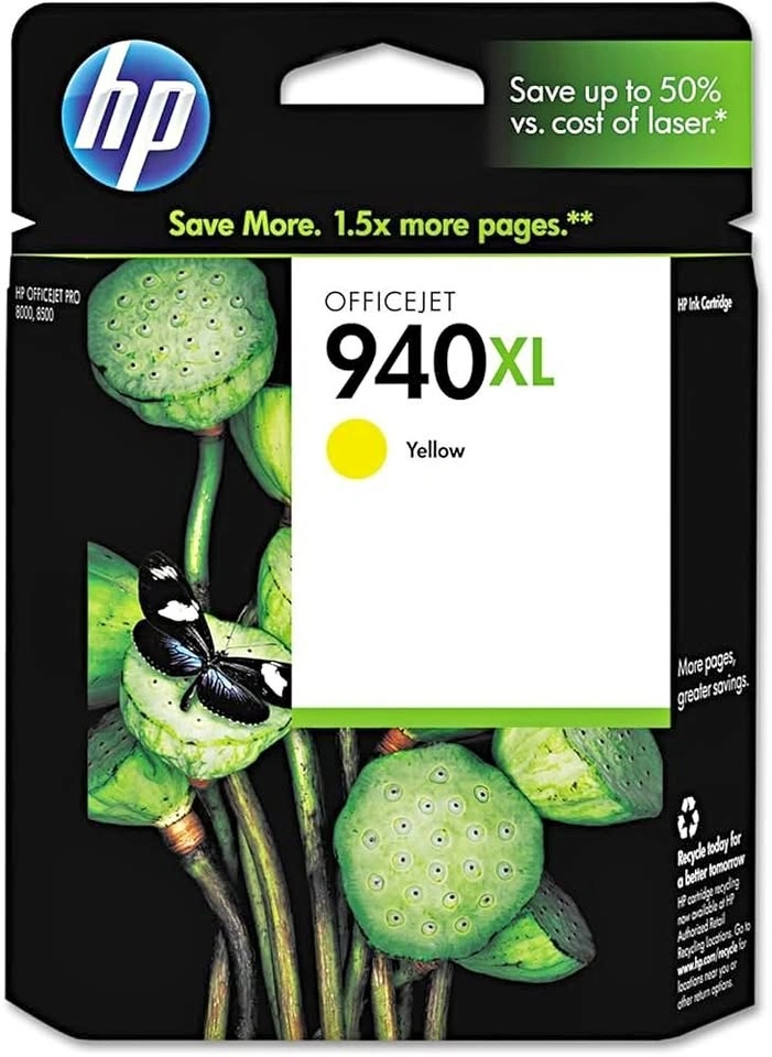 HP 940XL High Yield Ink Cartridge, YELLOW
