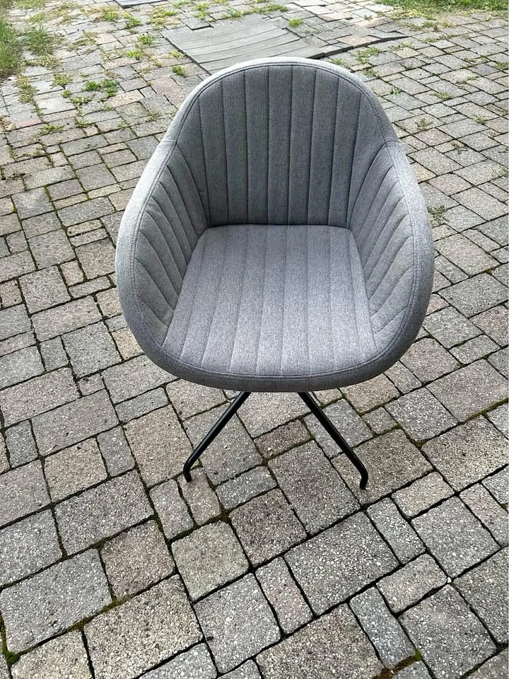 Grey Chair with Black Legs