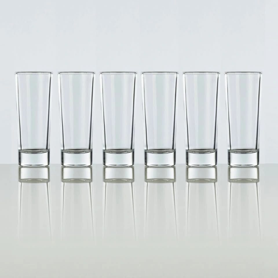 Glass Shooter Shot Glasses with Heavy Base - Set of 6