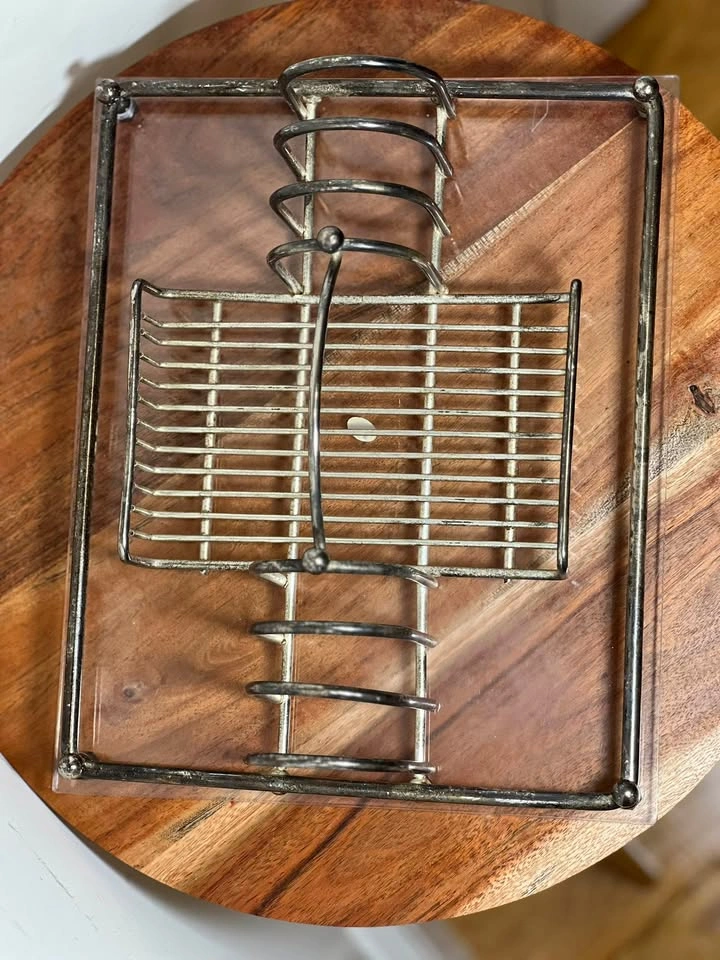 MCM Vintage Lucite & Chrome Buffet Caddy / Utensil Organizer - photo 3