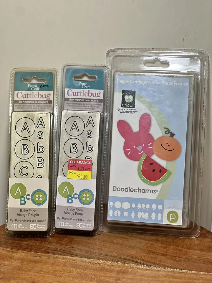 Cricut Doodlecharms Cartridge and Provo Craft Cuttlebug Dies