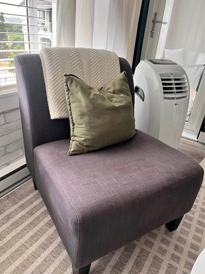 Dark grey accent chair