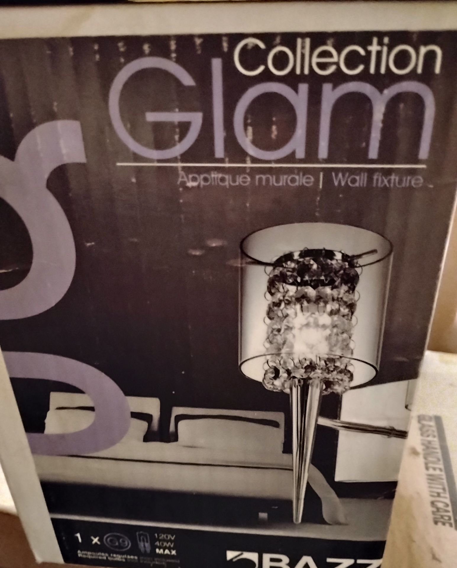 Bazz Lighting Topaz Series Glam wall sconce in a chrome finish