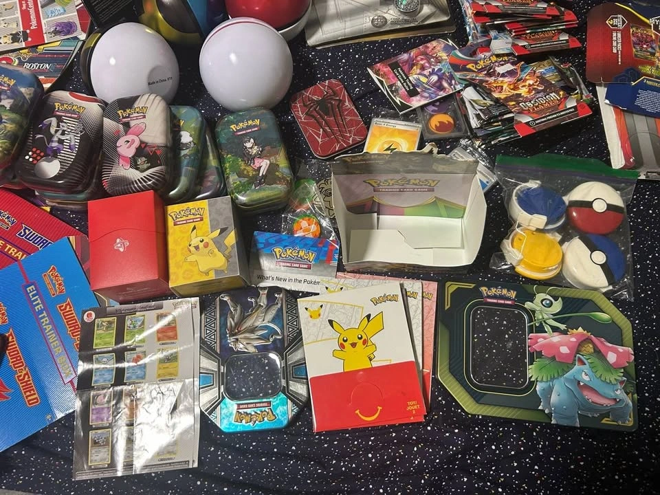 Pokémon TCG Empty Tins, Boxes & Promo Materials Lot - photo 2