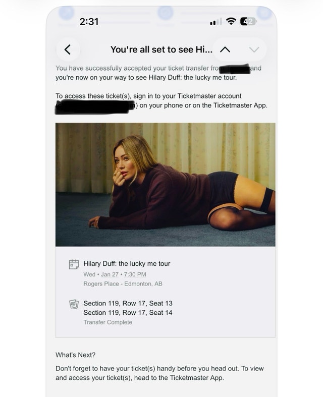 Hillary duff tickets
