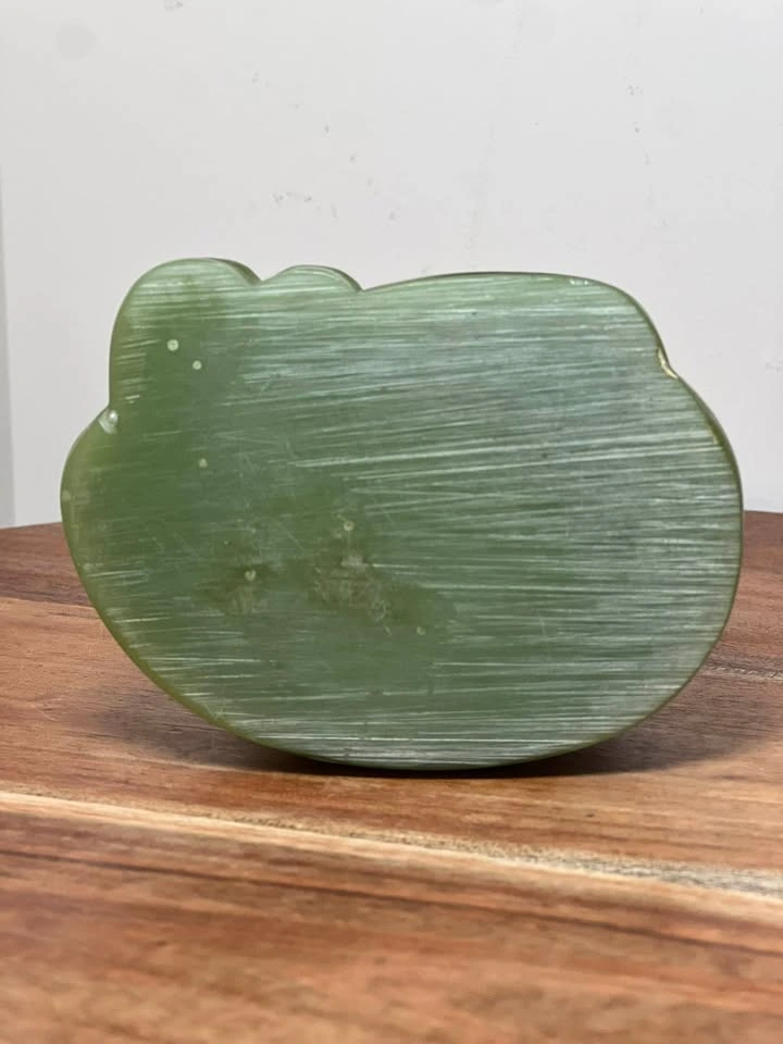 Vintage Faux Jade Laughing Buddha Figurine - photo 5
