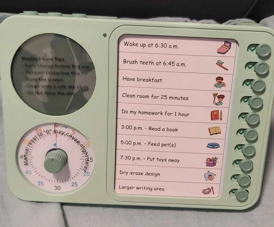 Rechargeable 3-in-1 Visual Timer & ADHD Tool (green) - photo 3