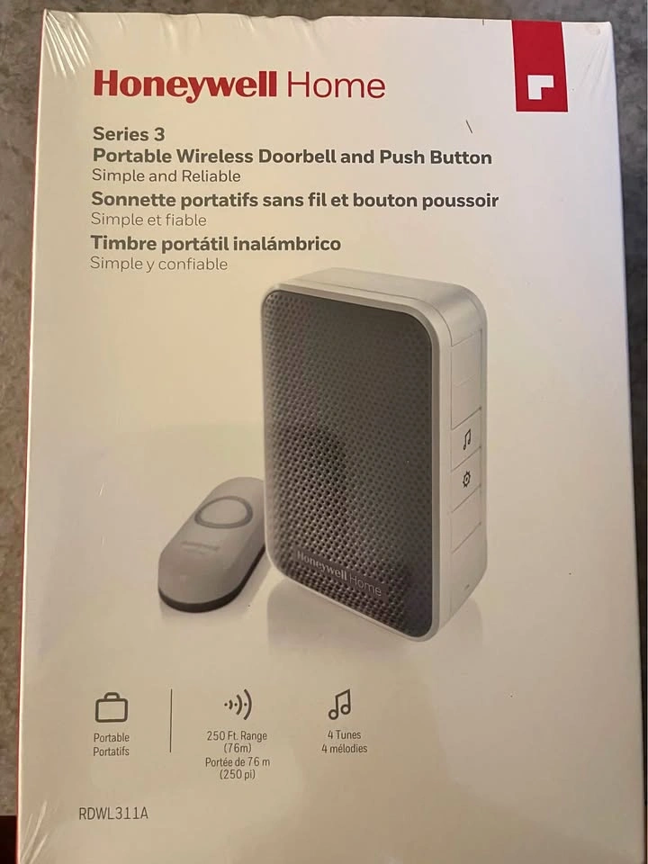 Brand New Sealed Box - Honeywell Portable Wireless Doorbell