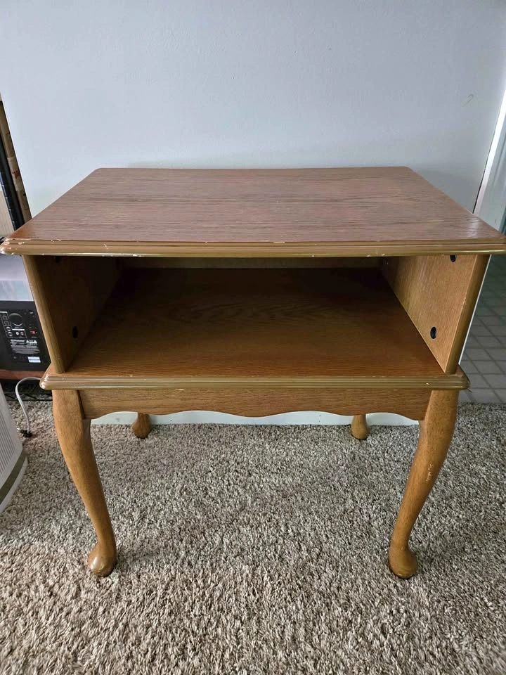 Wooden Bedroom Side Table - Brown