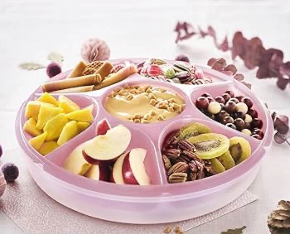 Brand New! Tupperware Serving Center With Dip Cup and Lids - photo 4