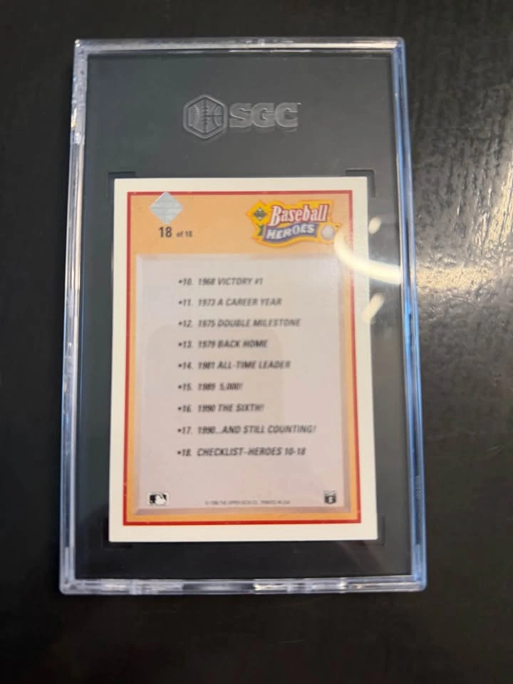1990 Upper Deck autographed Nolan Ryan Baseball Heroes Checklist - photo 2