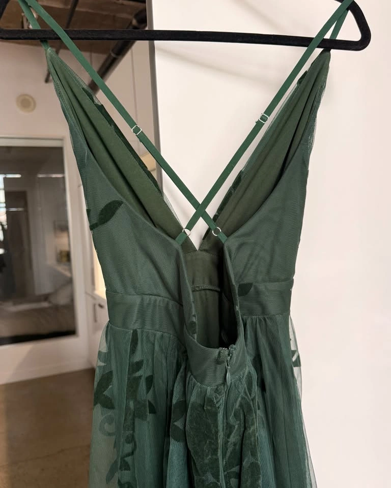 ICONE Luxxe Green Floral Tulle Maxi Dress – Small - photo 5