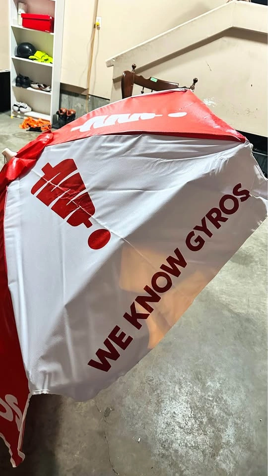 Brand New Commercial Kronos "We Know Gyros" Patio Umbrella - photo 2