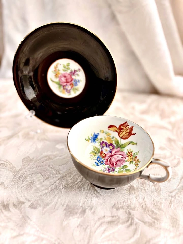 Windsor Bone China Floral Tea Cup and Saucer Set