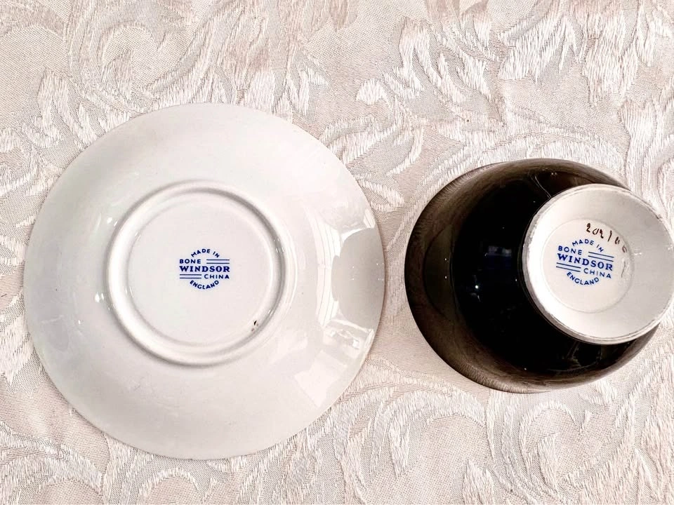 Windsor Bone China Floral Tea Cup and Saucer Set - photo 2