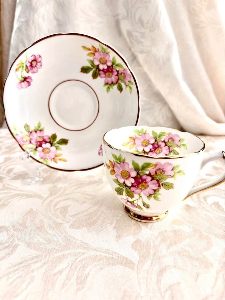 Duchess Bone China Floral Tea Cup and Saucer Set