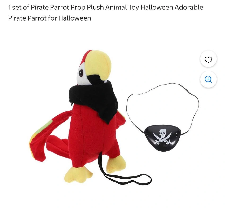 Pirate Parrot Plush Toy Prop - photo 3