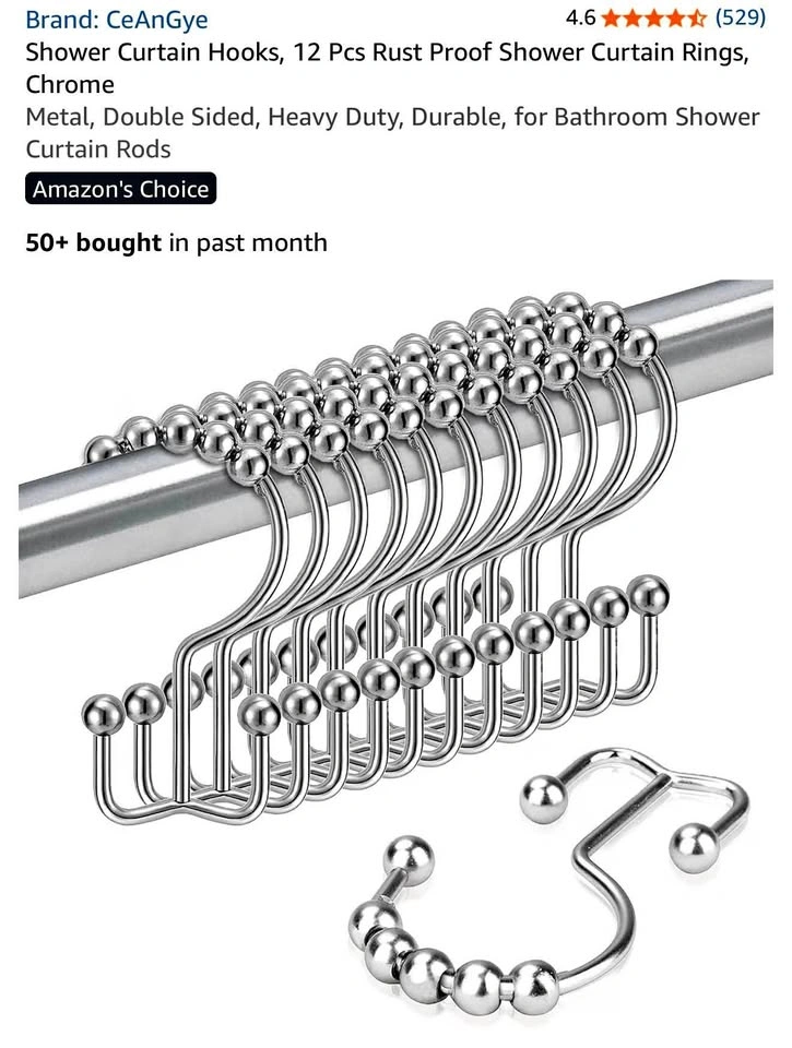 Shower Curtain Hooks