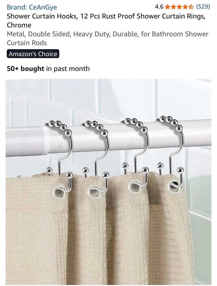 Shower Curtain Hooks - photo 2