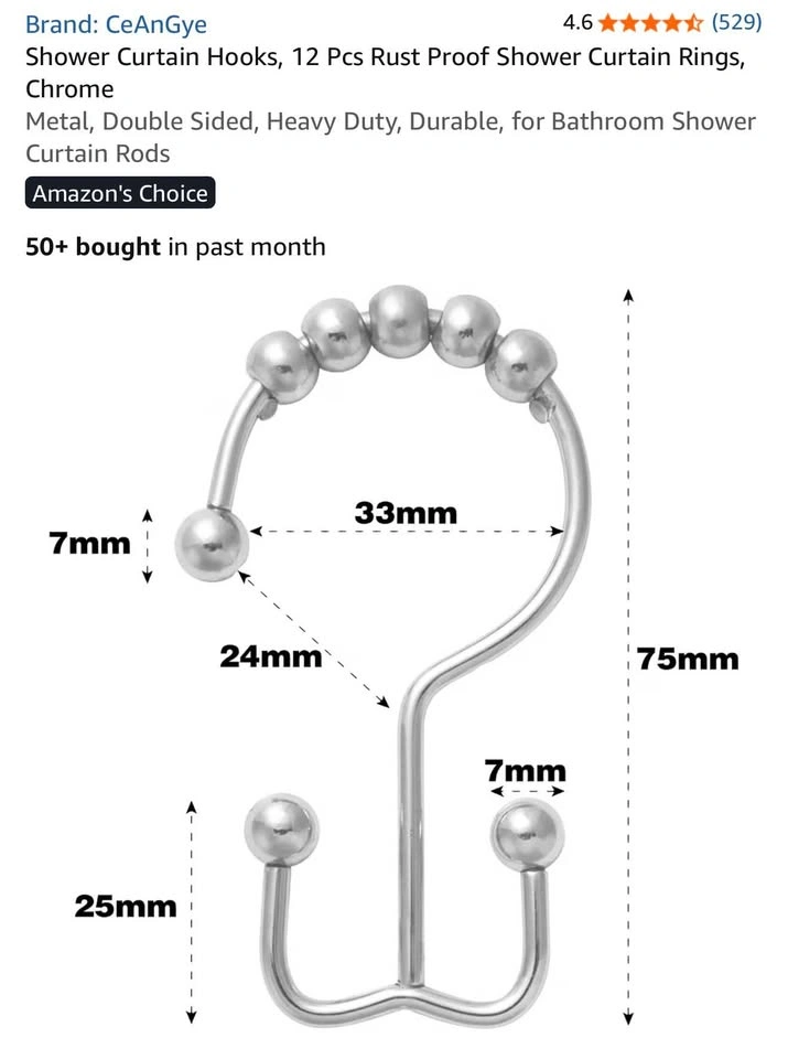 Shower Curtain Hooks - photo 3