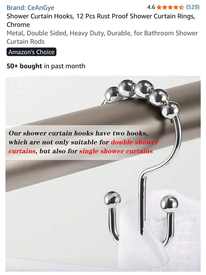 Shower Curtain Hooks - photo 5