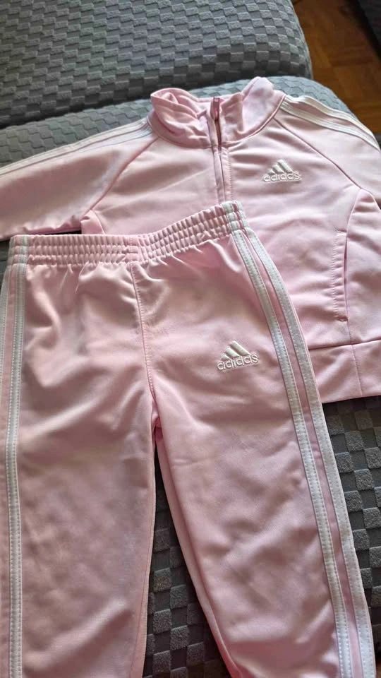 Adidas Pink Tracksuit size 12m
