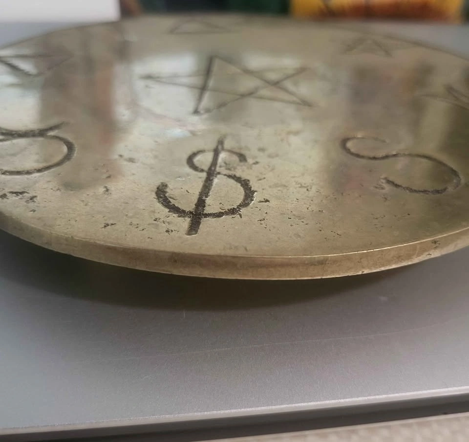 Vintage Brass Gardnerian Altar Pentacle - photo 2