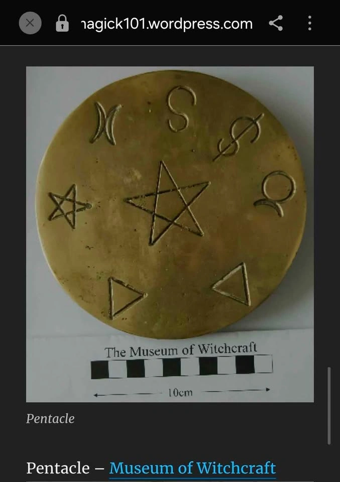 Vintage Brass Gardnerian Altar Pentacle - photo 5