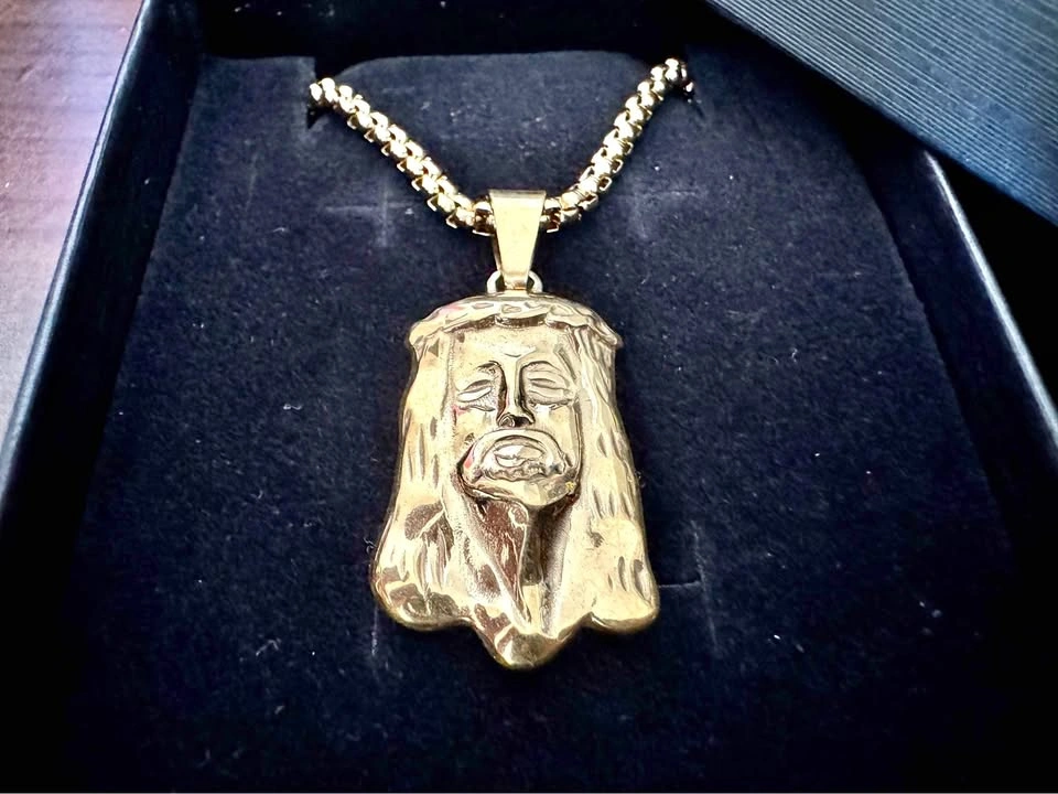 Jesus Piece Pendant – 18K Gold Plated