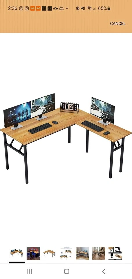 Large L-Shaped Computer Desk | Corner Office Desk | Teak