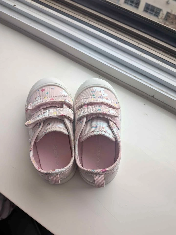 George toddler sneakers with rainbow/unicorn print - size 6