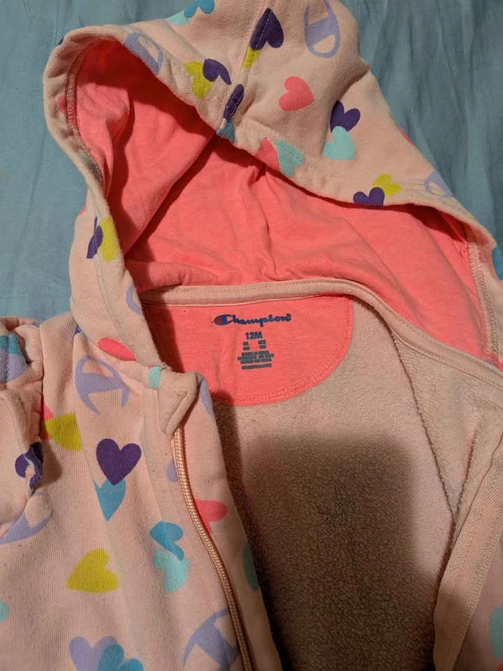Champion Baby Hooded Fleece Jumpsuit – 12M - photo 2