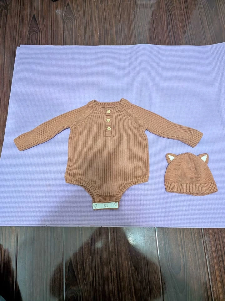 Little Planet by Carter’s Baby Knit Organic Romper Set - 3M