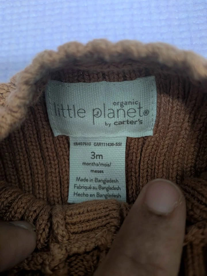 Little Planet by Carter’s Baby Knit Organic Romper Set - 3M - photo 2