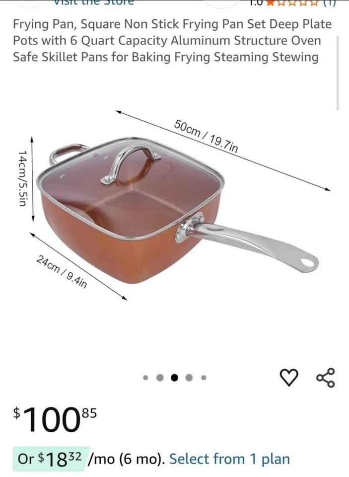 Copper Cook Square Pan - photo 2