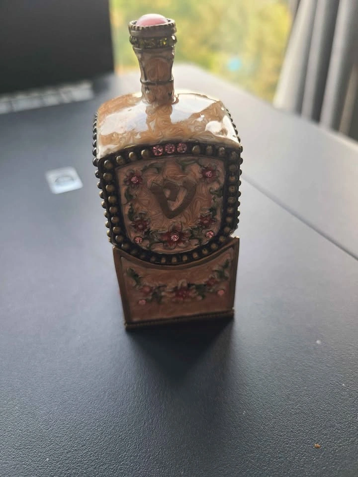 Vintage Enameled Jeweled Dreidel on a Enameled stand - photo 2