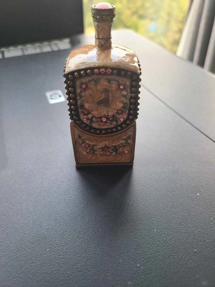 Vintage Enameled Jeweled Dreidel on a Enameled stand - photo 3